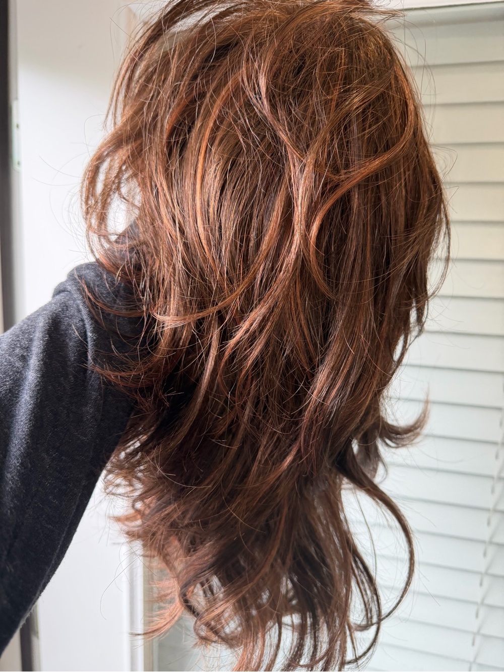 Rene of Paris Felicity Wig Ginger Chestnut Brown Women's Long Layered Wig - Picture 5 of 8